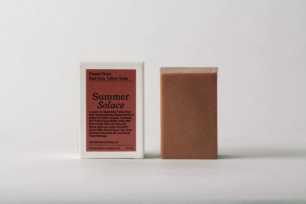 Desert Rose Tallow Soap | Rose Clay + Cacao Butte