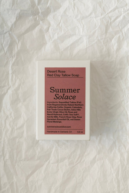 Desert Rose Tallow Soap | Rose Clay + Cacao Butte