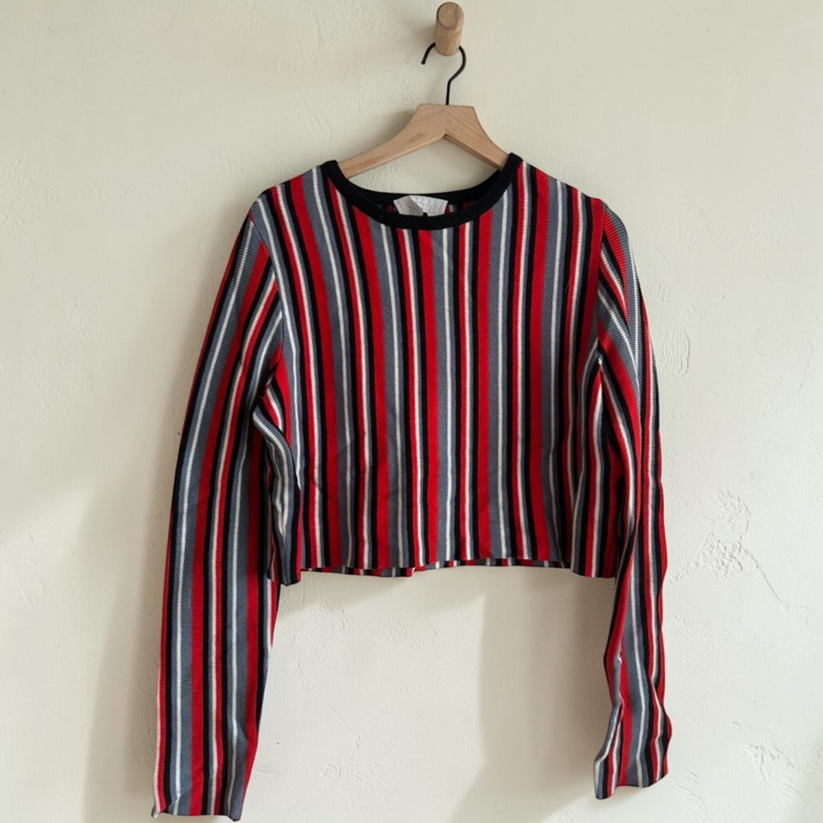 Victor Glemaud Striped Wool Pullover Sweater | Size Medium
