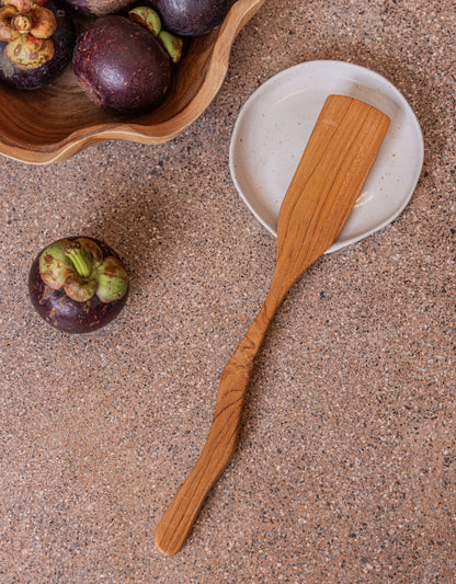 Wavy Teak Spatulas