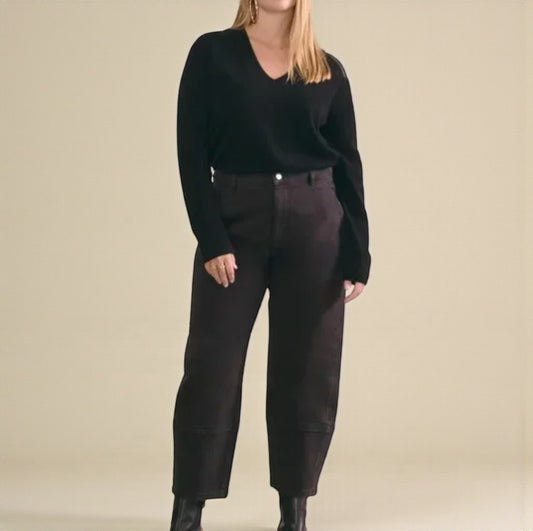 Black Barrel Pant (Size 4) image 3