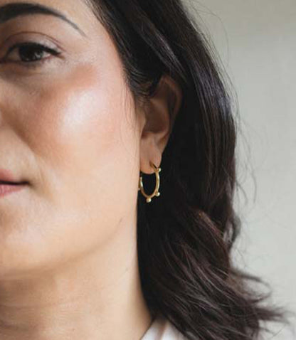 Pari Dot Hoop Earring Set | Set of 2