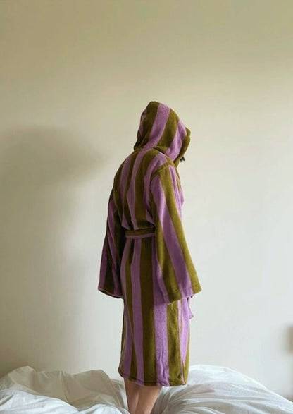 Whimsical Stripe Organic Cotton Bath Robe