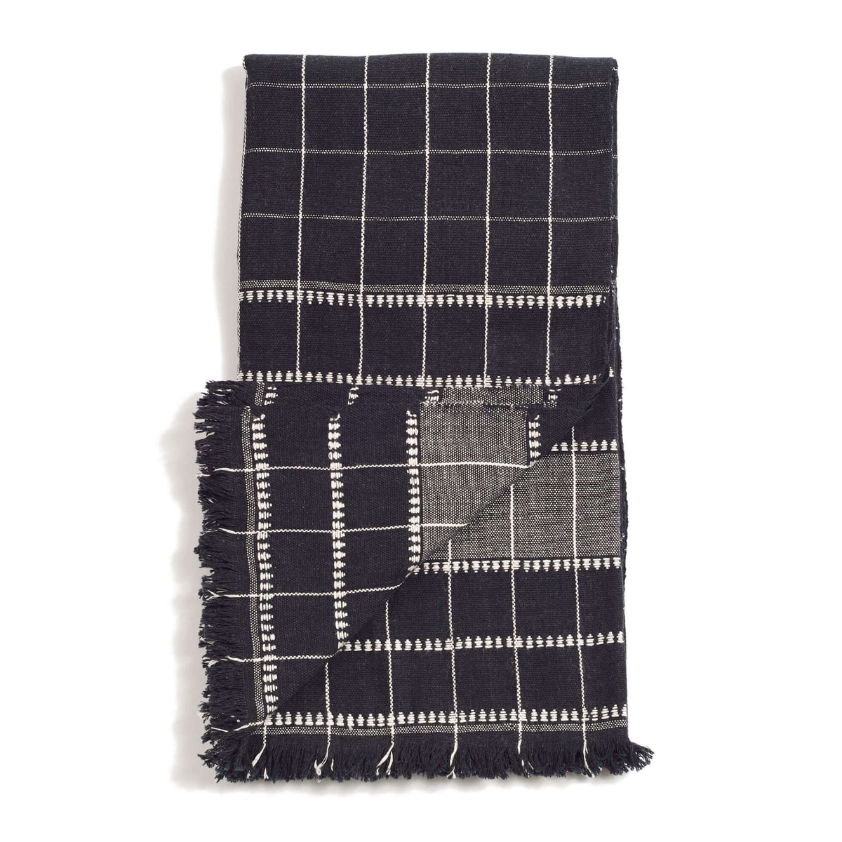 Treacle Checks Pattern Organic Cotton Handloom Throw