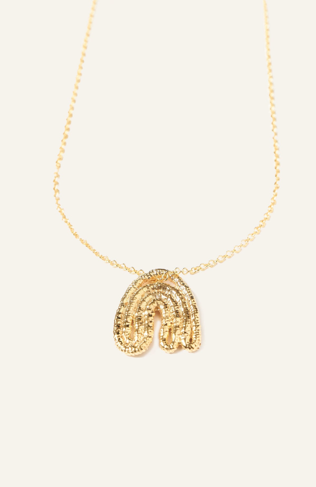 14K Gold Plate Leaf Pendant