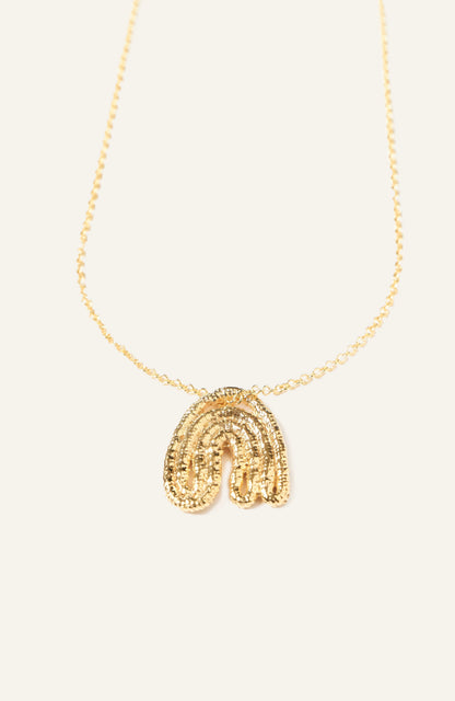 14K Gold Plate Leaf Pendant