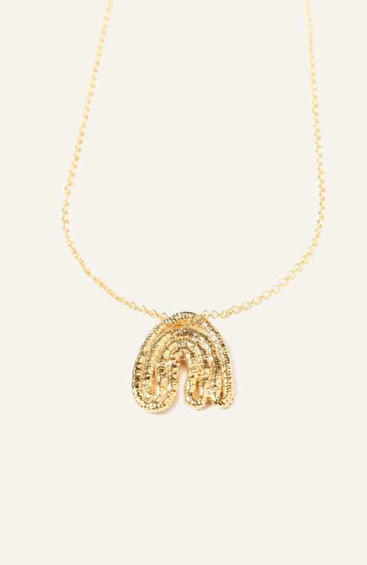 14K Gold Plate Leaf Pendant