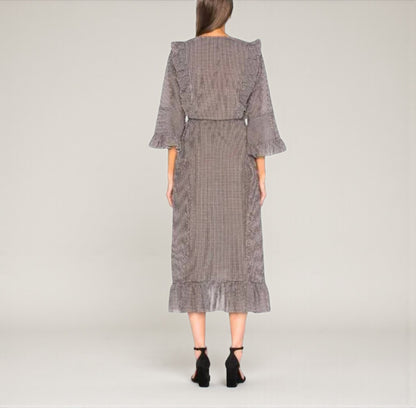 Gingham Midi Dress (Size 8) image 5