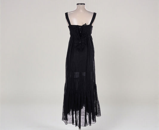 Vintage Oscar de la Renta Black Maxi Dress (Size 6) image 1