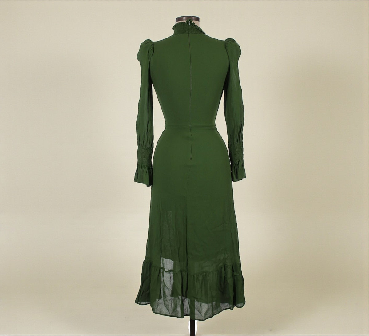 Reformation Green Long Sleeve Midi Dress (Size 4) image 1