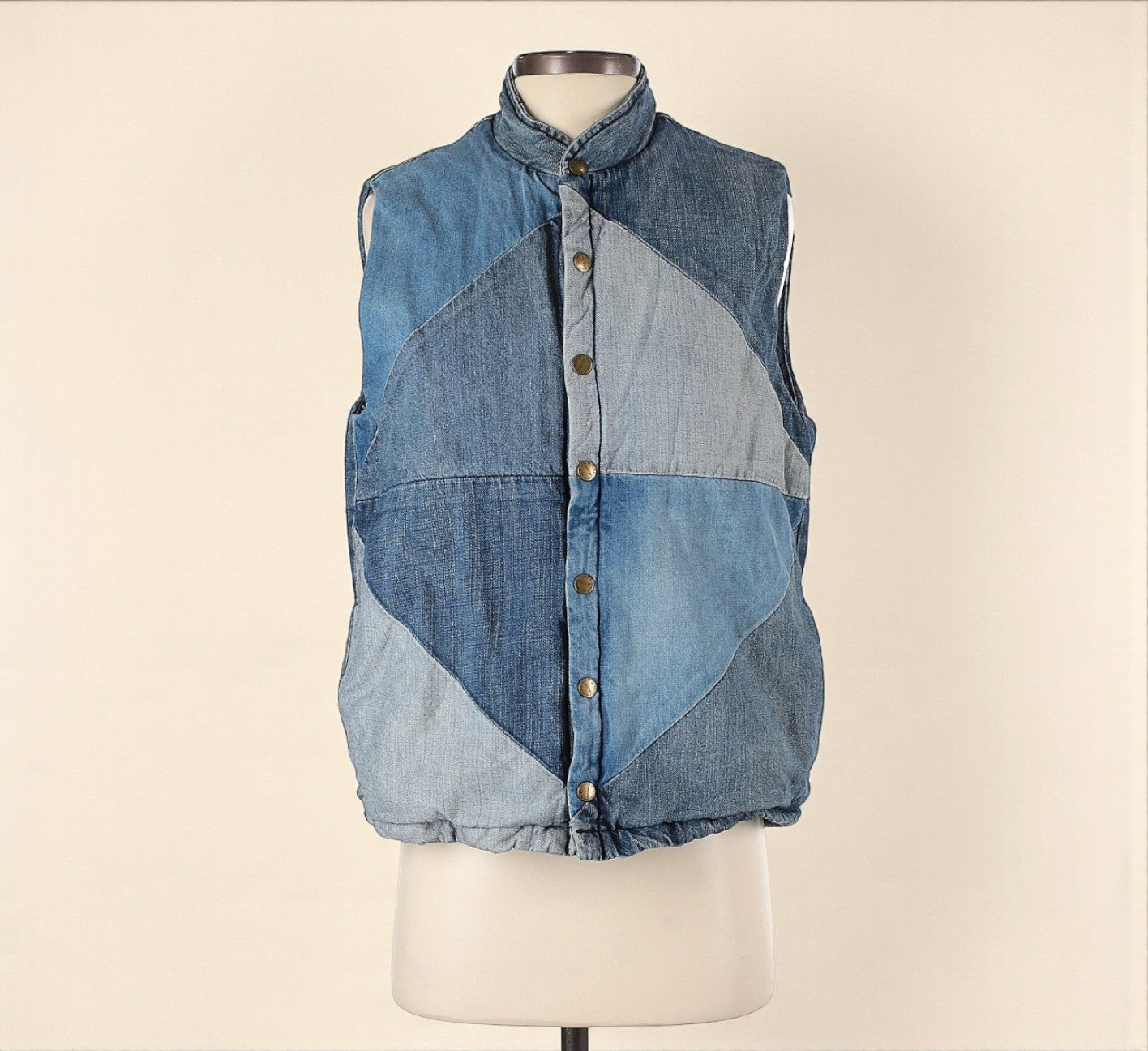 Patchwork Denim Vest (Size Small) image 0