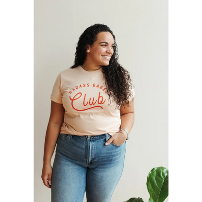 Badass Babes Club Graphic Tee | Peach