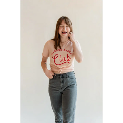 Badass Babes Club Graphic Tee | Peach