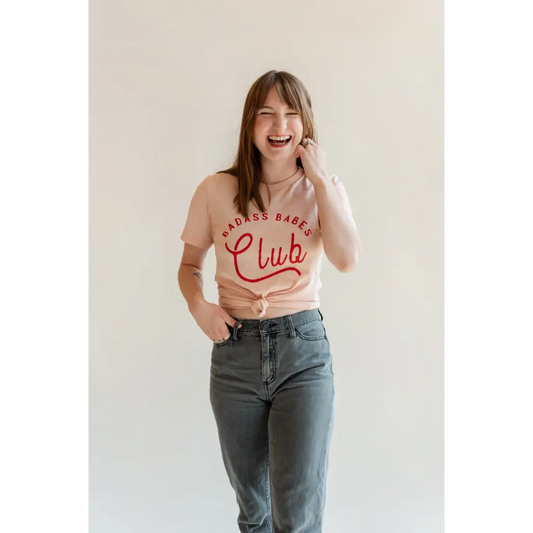 Badass Babes Club Graphic Tee | Peach
