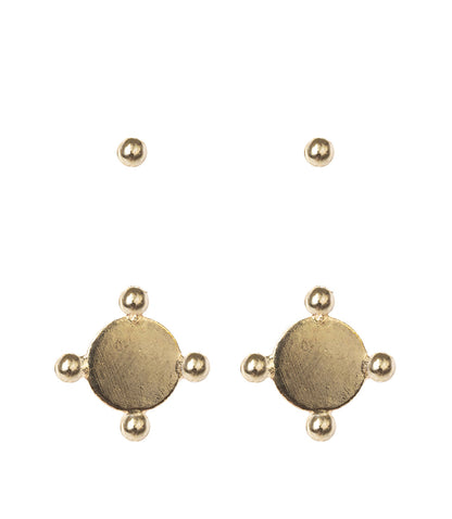 Pari Dot Disc Earring Set | Set of 2