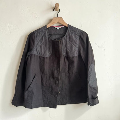 Black Quilted Patch Jacket | Size 6