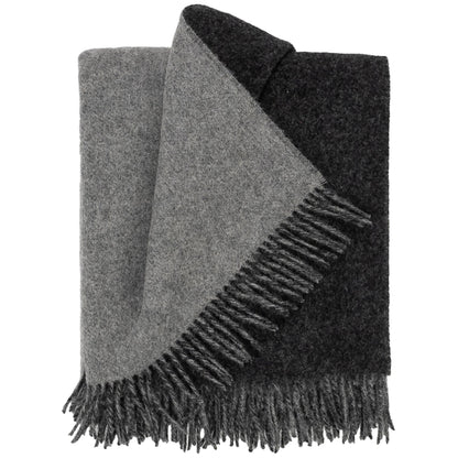 Highland Tweeds Reversible Double Cloth Throw - Silver/Grey