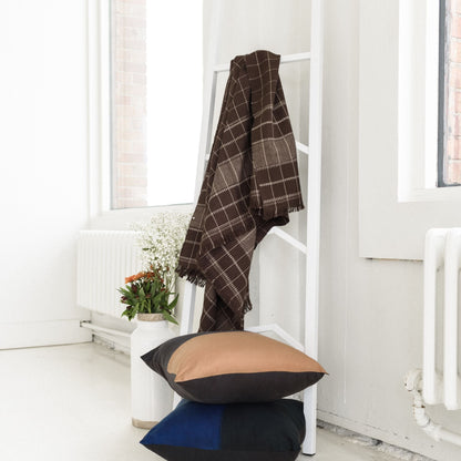 Treacle Checks Pattern Organic Cotton Handloom Throw
