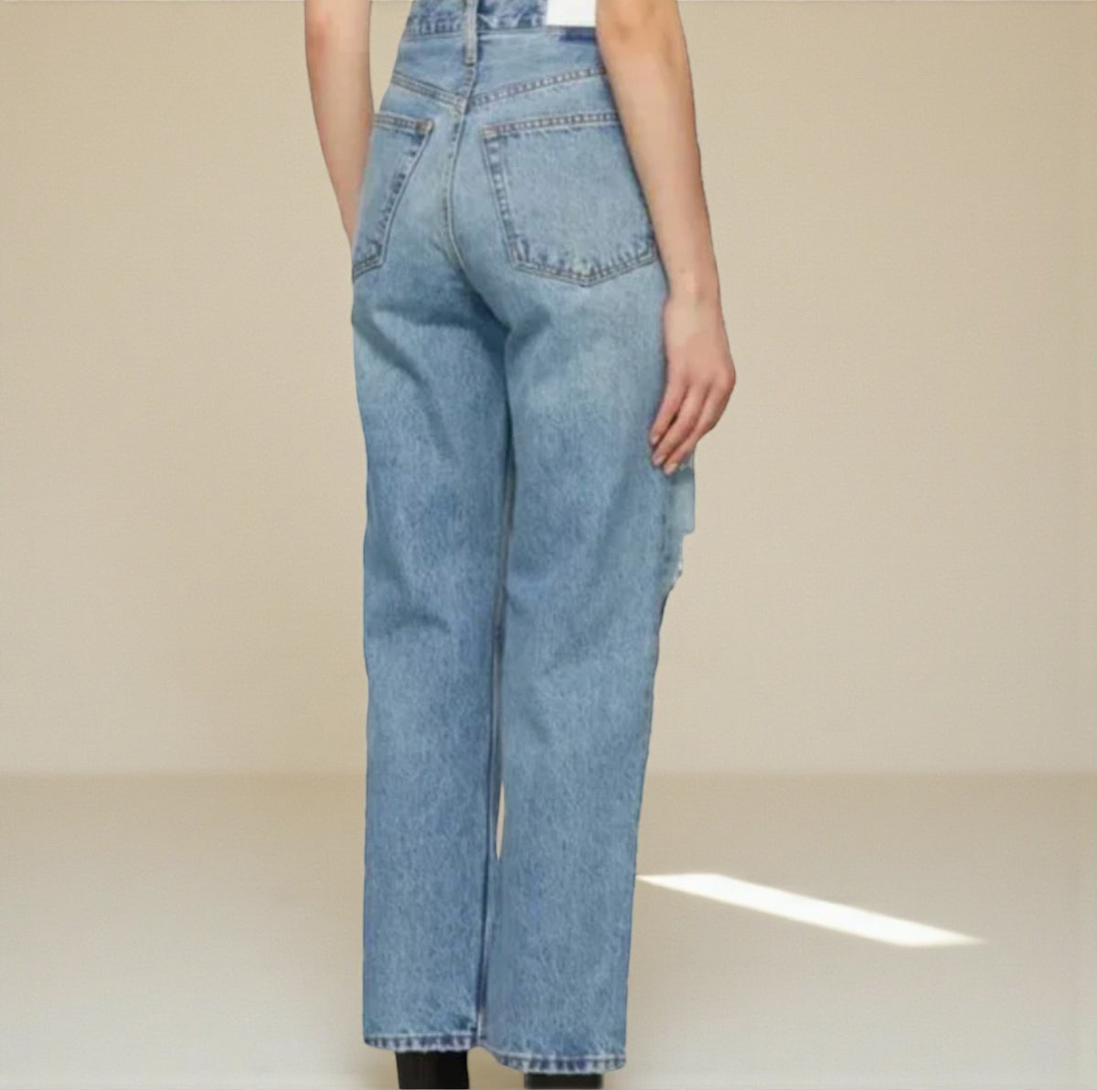 RE/DONE 90s Crop Low Slung Jeans Medium Wash (Size 26) image 3
