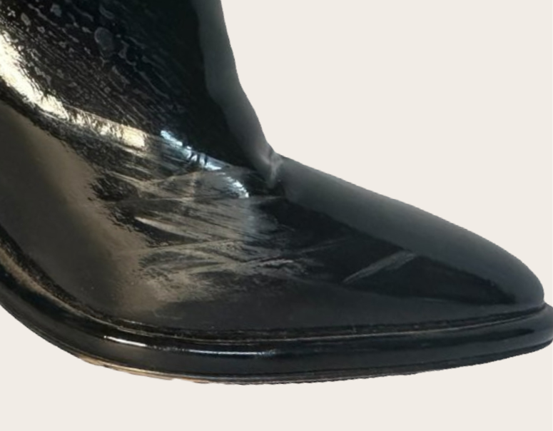 Patent Leather Block Heel Ankle Boots (Size 38 EU/US 8) image 4