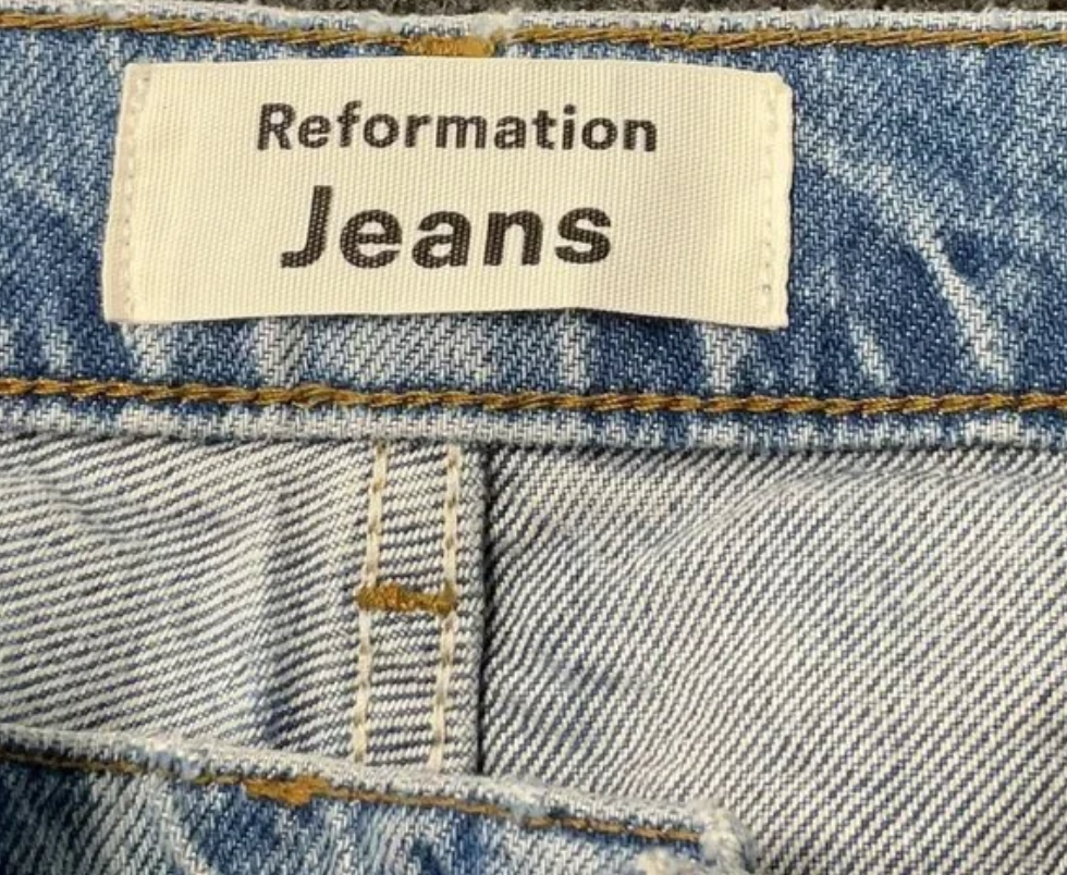 Reformation Destroyed Straight Leg Jeans (Size 27) image 3