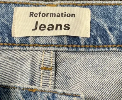 Reformation Destroyed Straight Leg Jeans (Size 27) image 3