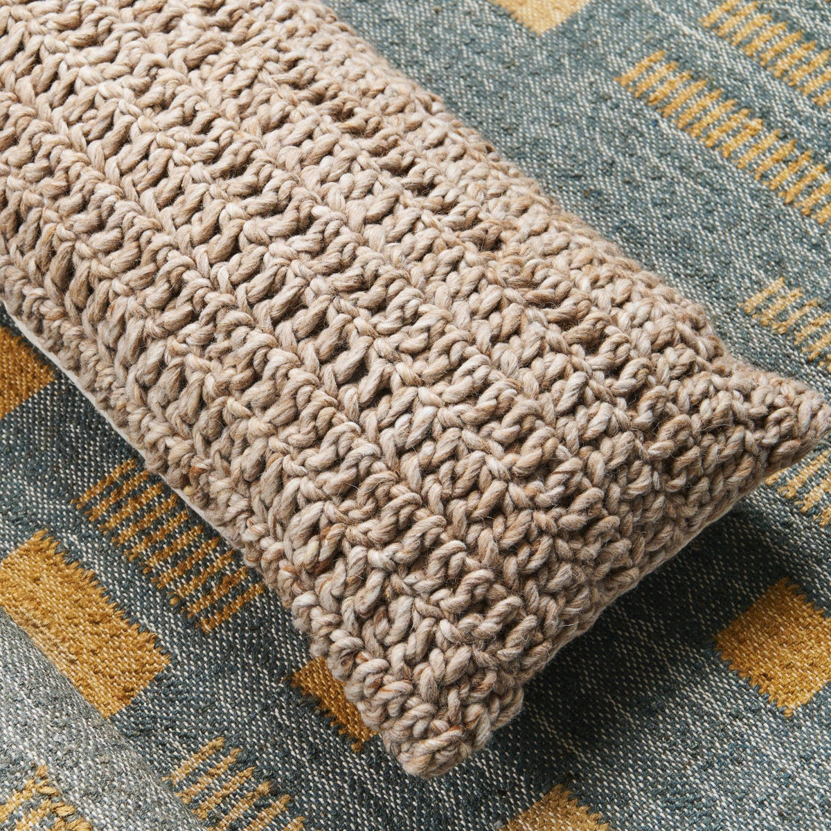 Cure Hand Crochet Large Lumbar Pillow
