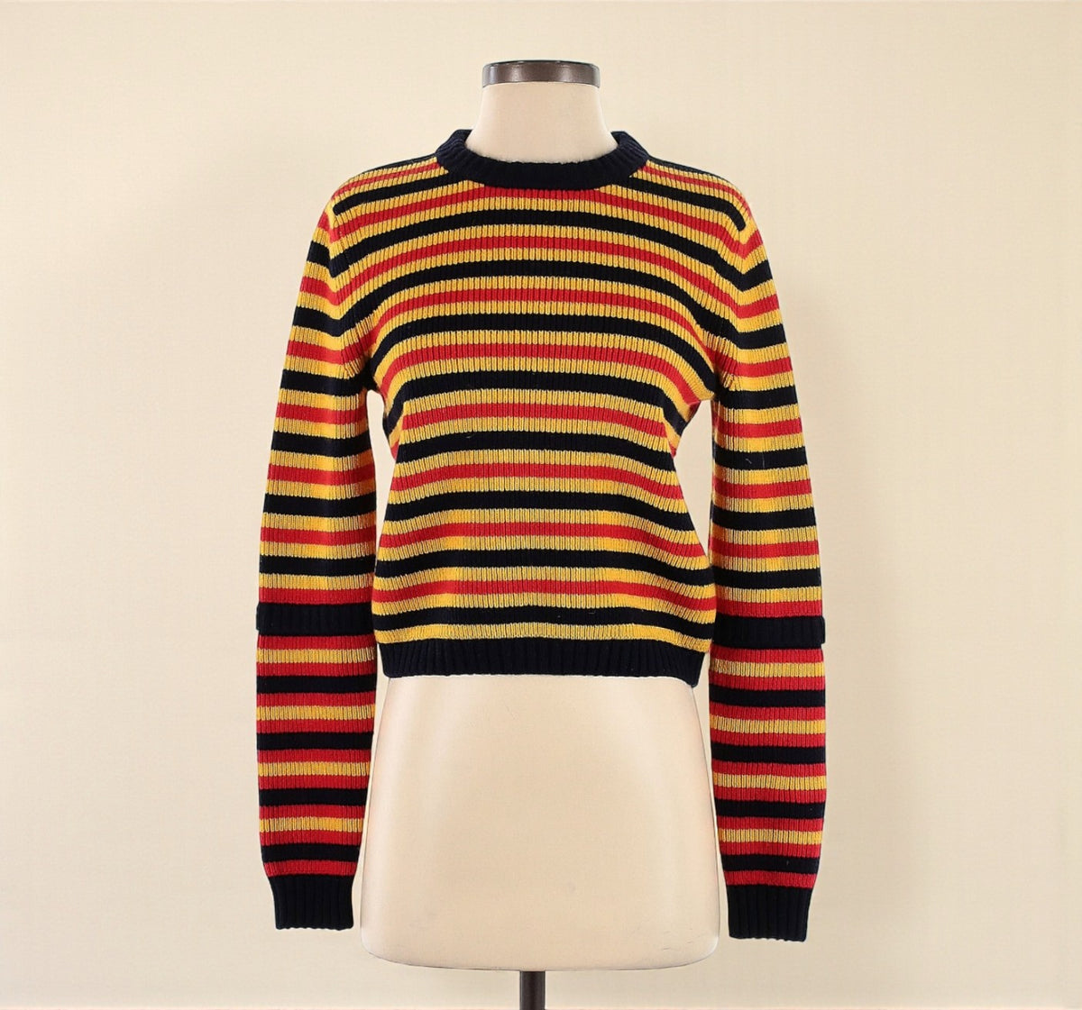 Victoria Beckham Retro Stripe Wool Pullover Sweater (Size Small) image 0