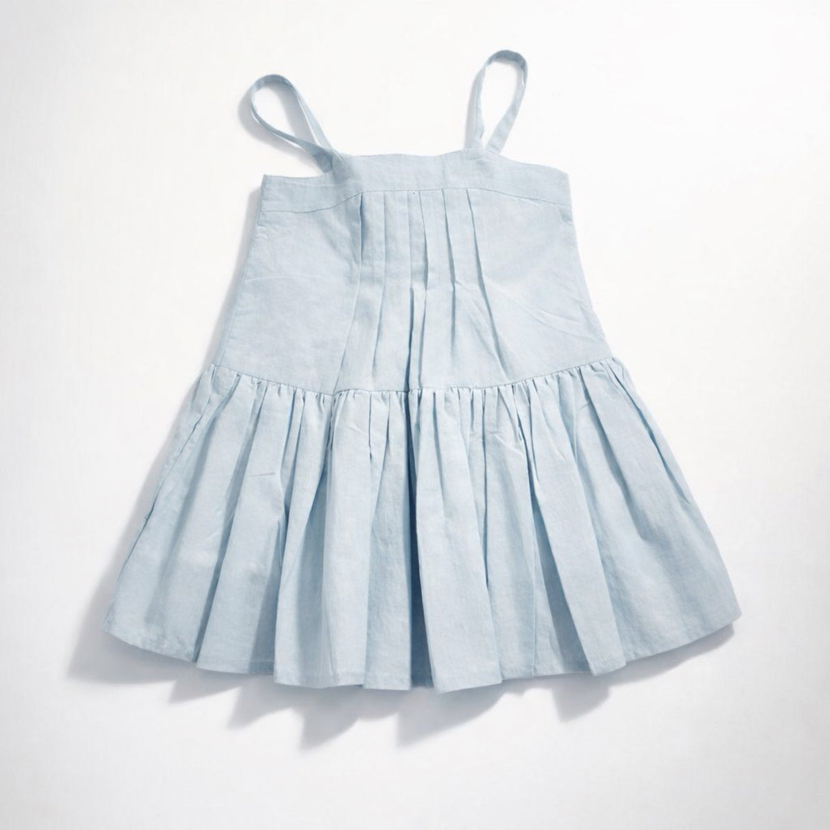 Hikari Pintuck Dress | Powder Blue