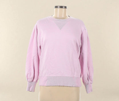 Soft Pink Crewneck Puff Sleeve Sweatshirt (Size Medium) image 0