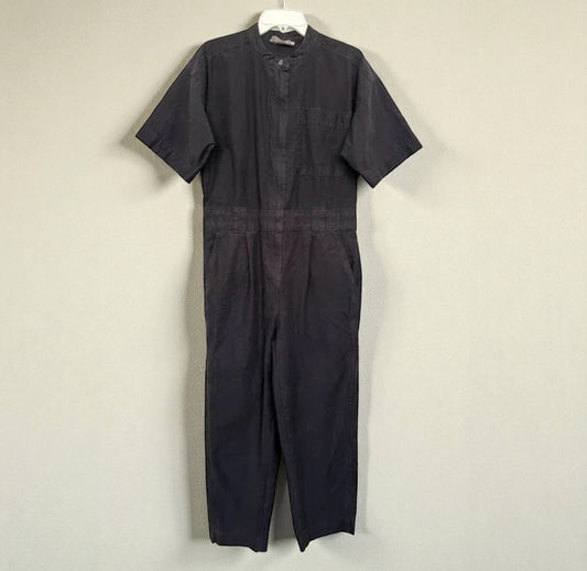 Black Organic Cotton Utility Jumpsuit (Size 2) image 0