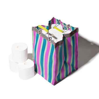 Recycled Plastic Stripe Bag