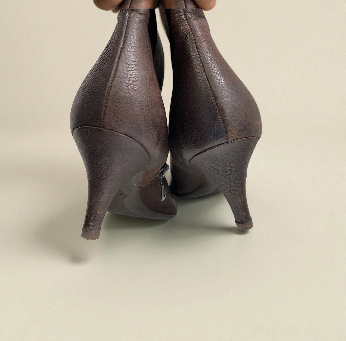 Prada Brown Leather Ankle Boot (Size 9) image 4