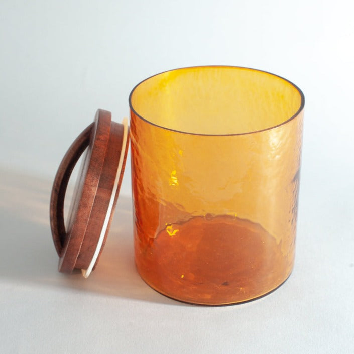 Small Hammered Class Canister | Amber
