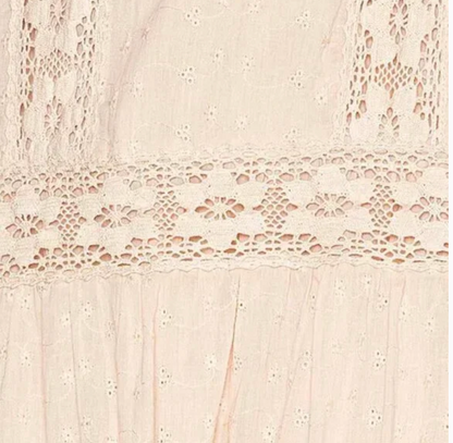 Beige V-Neck Midi Dress (Size Medium) image 3