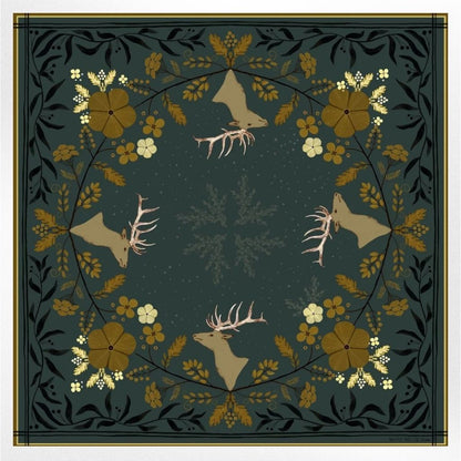 Haven Golden Wildflowers & Elk Silk Scarf