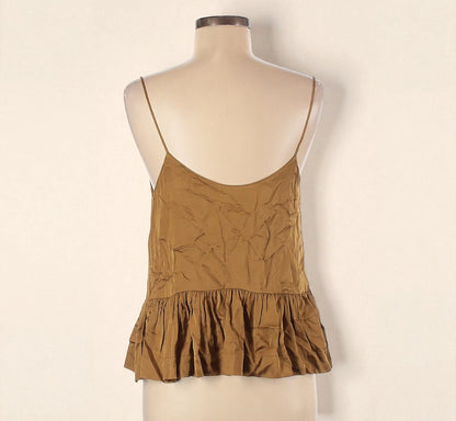 Gold Soft Peplum Camisole Top (Size 2) image 1