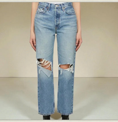 RE/DONE 90s Crop Low Slung Jeans Medium Wash (Size 26) image 2