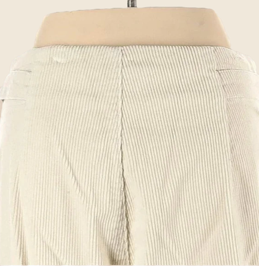 CLOSED High Waisted Ivory Cords w Tab Detail (Size 28) image 4
