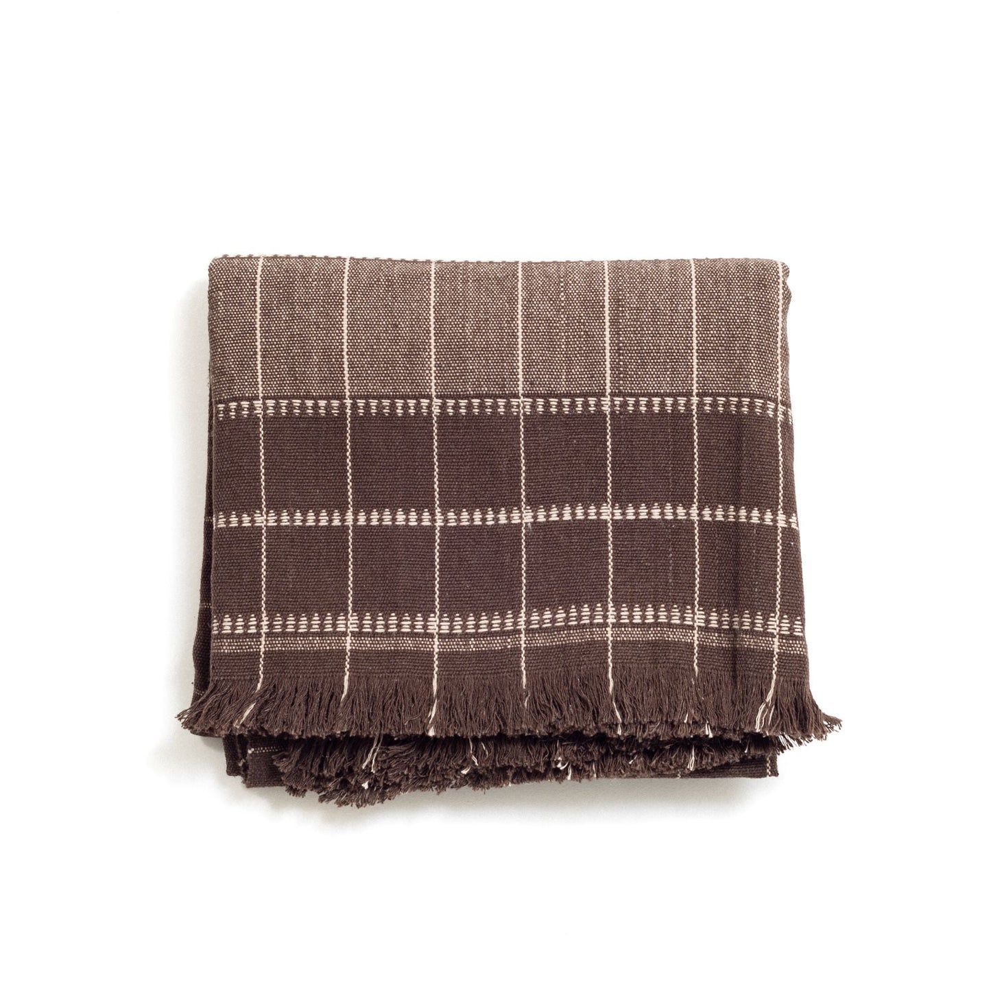 Treacle Checks Pattern Organic Cotton Handloom Throw
