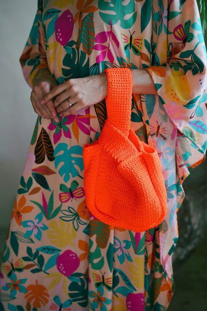 Mackenzie Knit Clutch | Orange