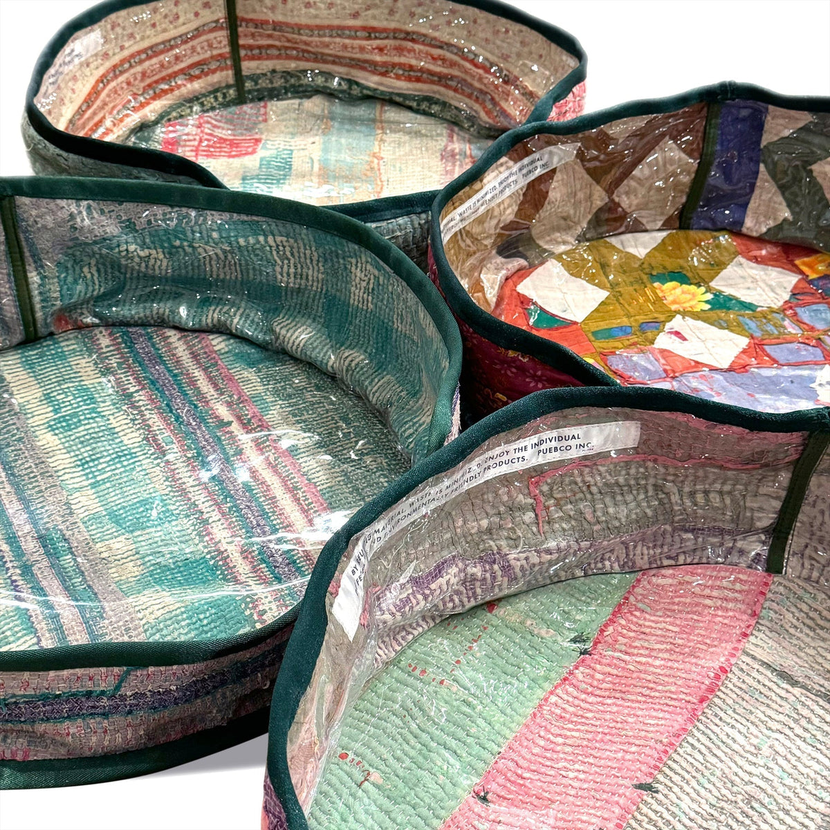 Vintage Kantha Quilt Pet Bed + Cushion