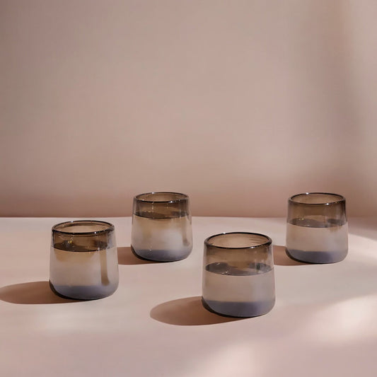 Mario Short Smoke Luster Glasses | Set of 4
