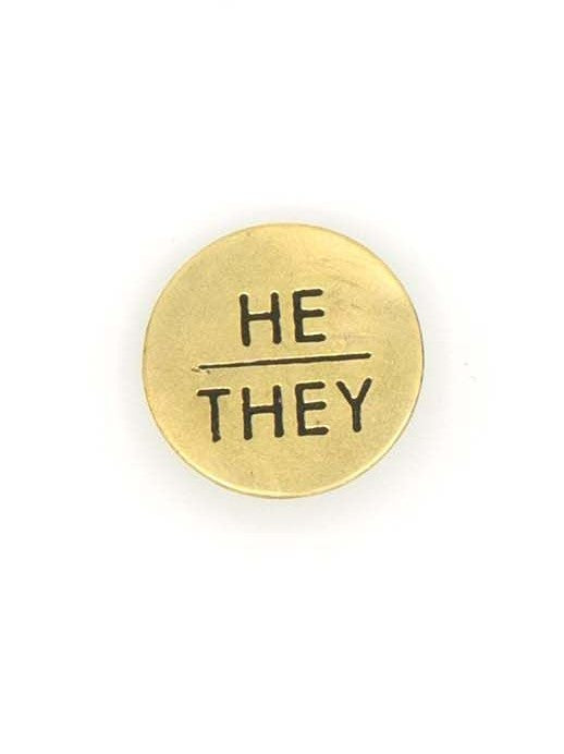 Brass Pronoun Pins
