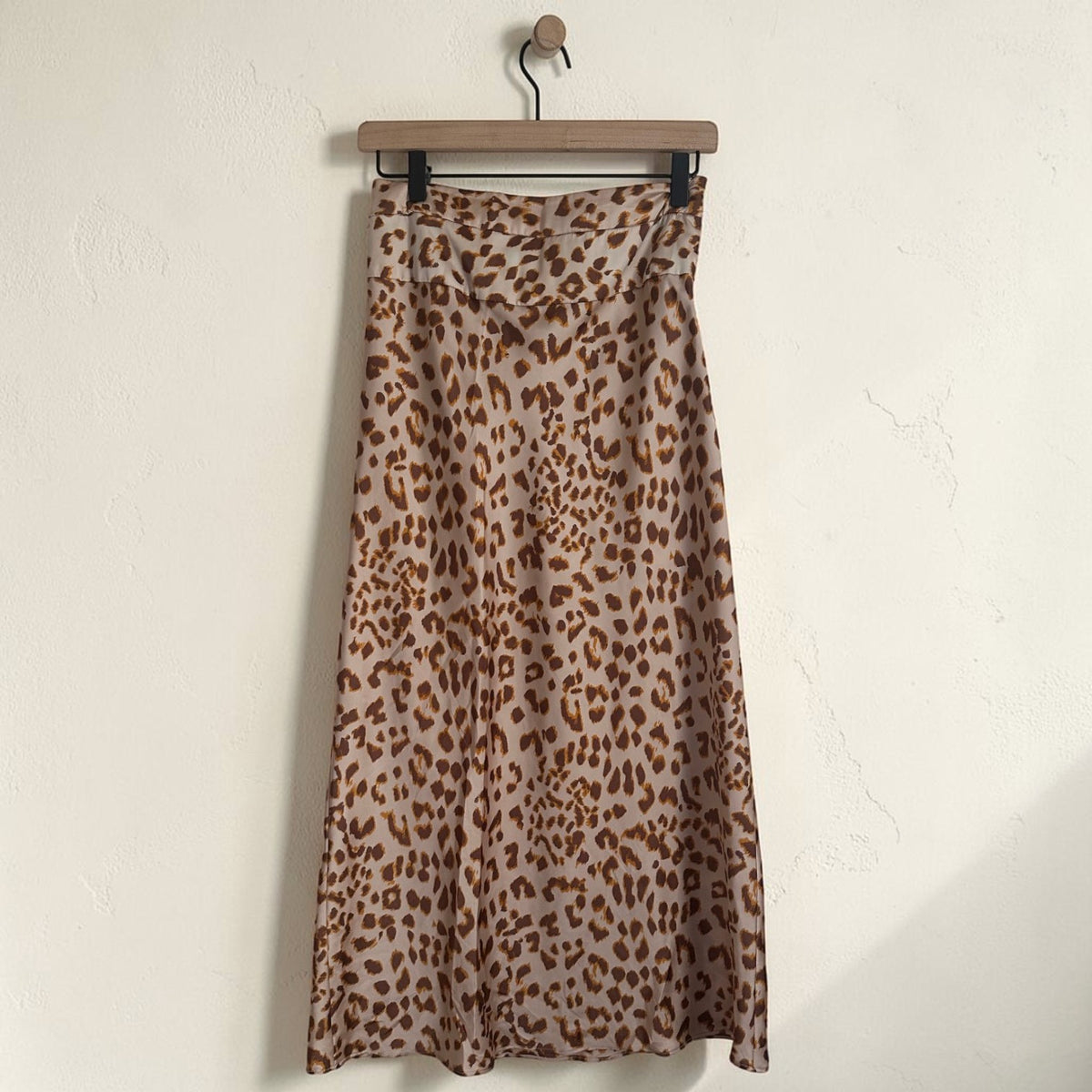 Animal Print Satin Slip Skirt | Size 2