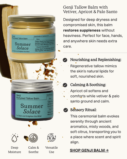 Genji Tallow Balm | Vetiver, Apricot + Palo Santo