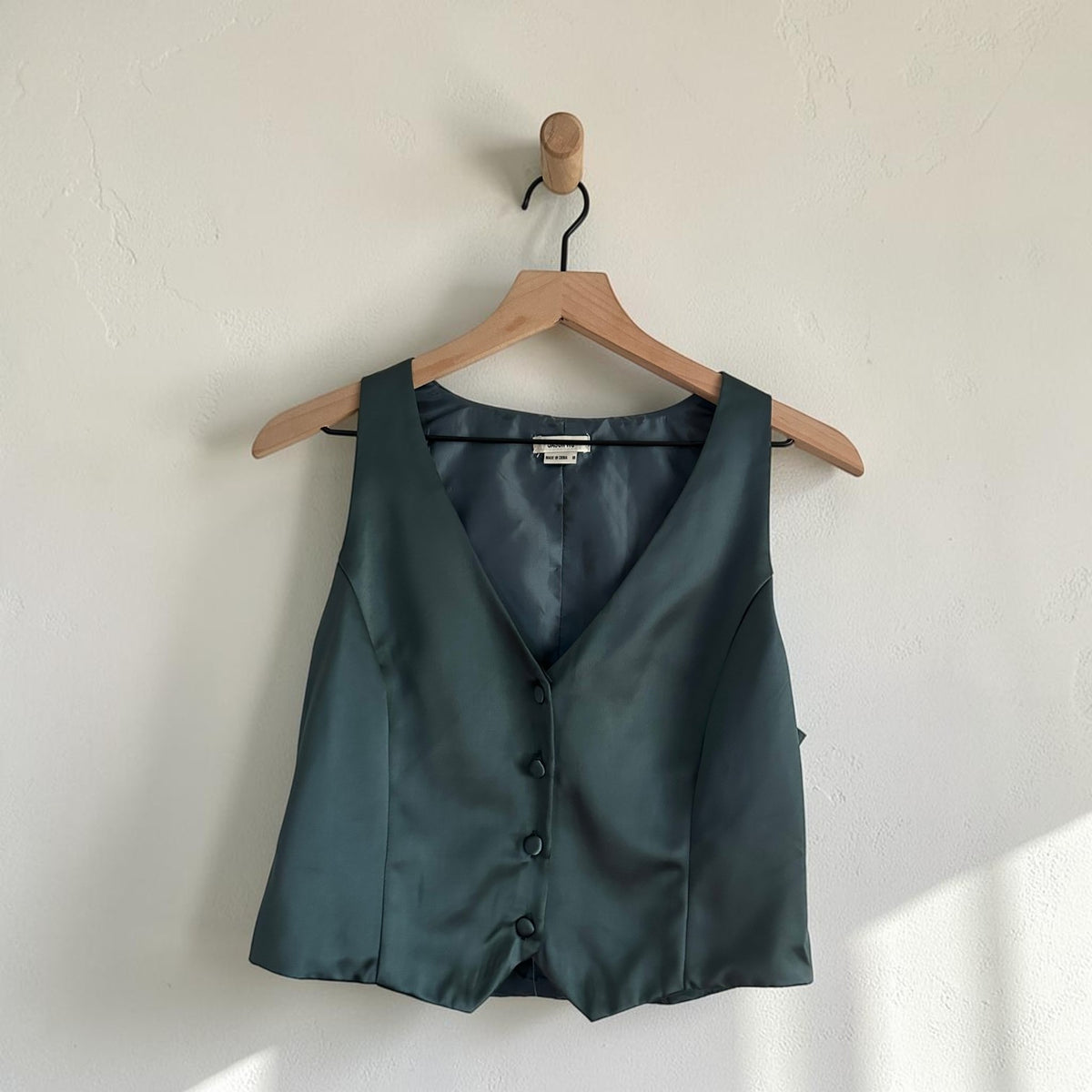 Satin Tuxedo Vest  | Size Medium