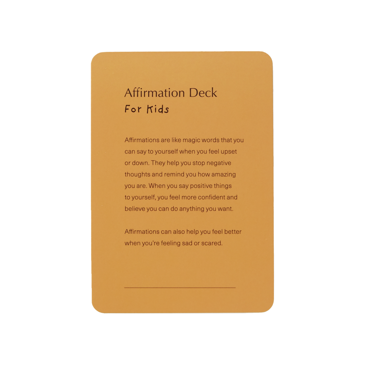 Kids' Affirmation Card Deck