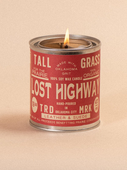 Lost Highway Soy Wax Candle | Leather + Suede