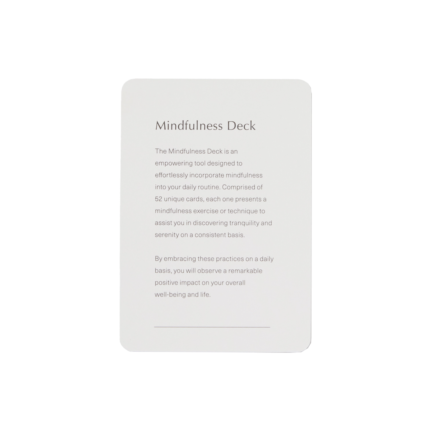 Mindfulness Meditation Card Deck